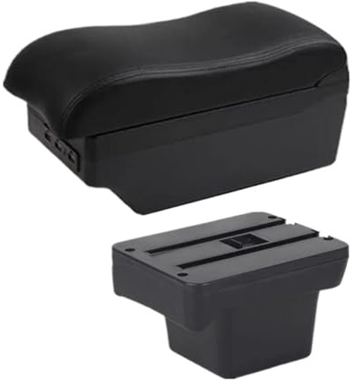 HPZPRPCEW Für VW Für Caddy 5 2024 Armlehnenbox Innenausstattung(C black line 7USB)