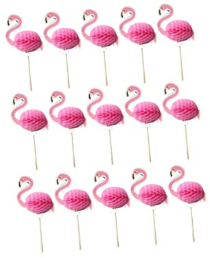 Zerodeko 25stücke Flamingo Cake Topper Party Cupcake-dekoration Hawaii-flamingo Dessert-topper für Torten und Cupcakes