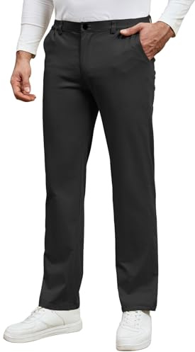 Zetieny Hombre Pantalones Chinos de Casual Algodón Pantalón Elástico de Corte Ajustado Clásico Pantalon con Bolsillos