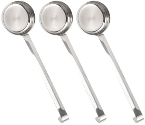 OHPHCALL Juego de 3 Cucharas para Salsa de Pizza de Acero Inoxidable Cucharas Planas para Untar Ketchup y Salsas Utensilios de Cocina para Hogar y Restaurante Diseño sin Goteo