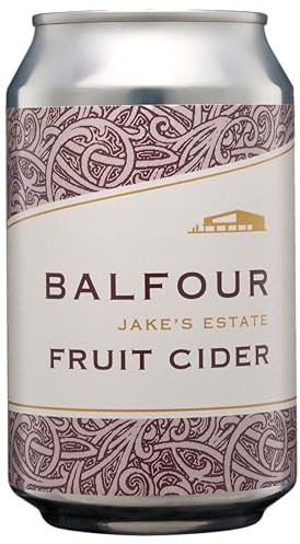 Balfour Fruit Cider Lightly Sparkling English Craft Cider, Winemaker-Crafted in Kent, 12 x 330ml Cans Case, 4% ABV, Strawberry & Blackcurrant Notes, Serve Chilled for Picnics & Gifts