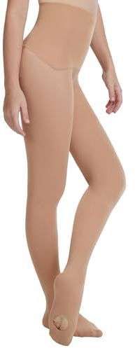 SUREPOCH Seamless Ballet Tights For Girls Dance Tights Toddler Footed Legging School Soft Convertible Transition Pantyhose