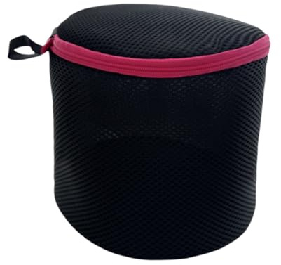 Hotcinab 2 Stück BH Waschbeutel 15 * 17cm Wäschenetz BHS Netz-Wäschesäcke mit Reißverschluss Wäschesack für Waschmaschine Wäschebeutel aus Netzstoff für Unterwäsche Baby Kleidung Socken Schwarz
