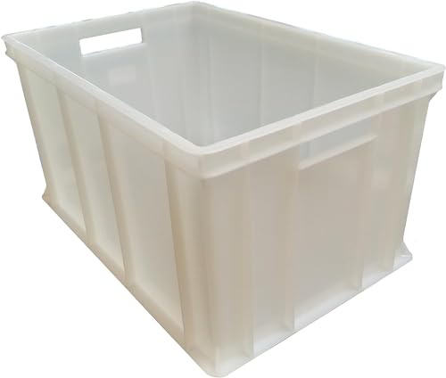 Giganplast Cassetta polietilene Uso Alimentare Service 60x40cm sovrapponibile Professionale Pizza Impasto Pane Pasta (60x40cm h.32cm)