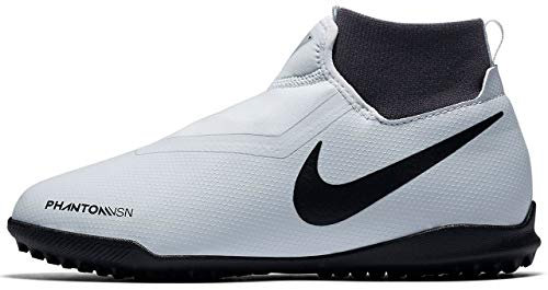 Nike Unisex-Kinder Jr Phantom Vsn Academy Df Tf Futsalschuhe, Mehrfarbig (Pure Platinum/Black/Lt Crimson/Dark Grey 060)