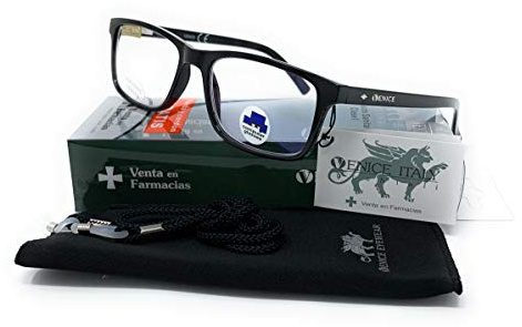VENICE EYEWEAR OCCHIALI - Venice blaulichtfilter lesebrillen für herren damen computerbrille - -Seit 1982 in mehr als 2000 Apotheken verkauft - inklusive Beutel und Schnur. - inklusive Beutel und Schnur.