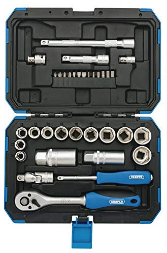 Draper 89558 - Set di chiavi a bussola metriche da 3/8 (34 pezzi)