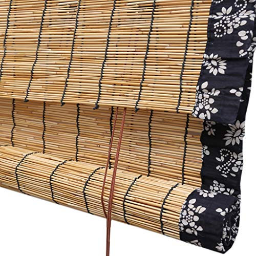 SYTH Tenda a Rullo-Tapparella Carrucola bambù,Tapparelle Avvolgibili con Filtraggio della Luce con Mantovana per Giardino, Patio, Galleria, Decorazione di Mobili per Interni per Esterni