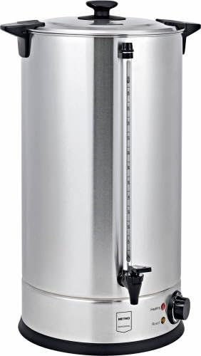METRO Professional Bouilloire / distributeur de vin chaud GWB1030, en acier inoxydable, 30 l, 2600 W, 200 tasses, avec indicateur de niveau d'eau, argenté