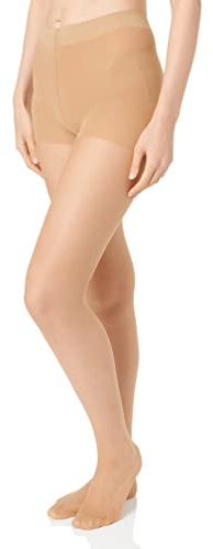 Nur Die Goodbye Laufmaschen 20 DEN Strumpfhose verhindert Laufmaschen transparente Fein-Strumpfhose matte Optik Damen, puder, M