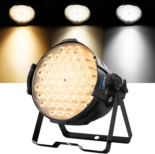 BETOPPER LED Par Licht Bühnenlicht, 54×2W Discolicht Partylicht DJ Licht, Scheinwerfer DMX512 Steuerung kaltweiß/Warmweiß Lichteffekte Strobe Bühnenbeleuchtung für Kirche,Hochzeit,Party,Studio,Theater