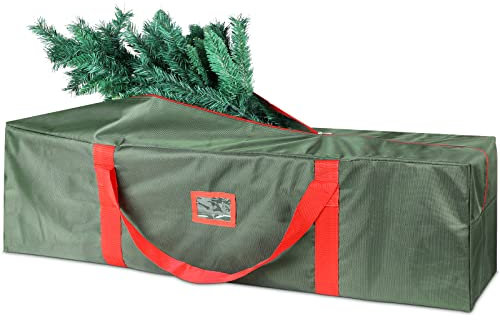 OUSFOT Weihnachtsbaum Tasche 1680D Oxford Weihnachtsbaum Aufbewahrungstasche reißfest wasserdicht mit Reißverschluss, Tragegriff für Bewegen, Reisen, Gartengeräte, Weihnachtsdekoration Aufbewahrung