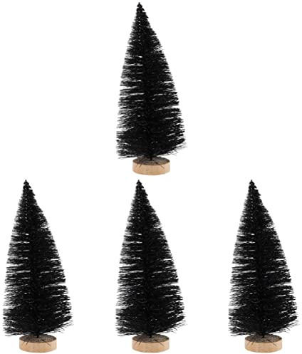 Gadpiparty 4pcs Artificial Pine Xmas Tree Desktop Mini Christmas Tree for Home Office Tabletop Display Xmas Decorations