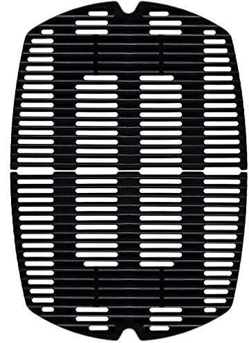 Adviace 7646 Gusseisen Grill Grillroste Ersatz für Weber Q300 Q320 Q3000 Q3100 Q3200 Serie Gasgrills, 57060001 586002 426001 56010049, 7584 Gitter Gitter für Weber Q 300 Grillteile, 2er-Pack S