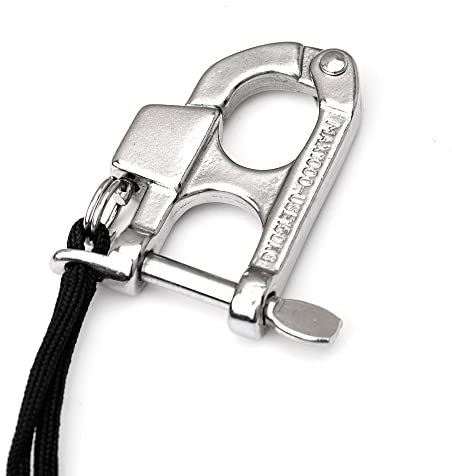 YUSOVE Quick Release Snap Shackle Boat Marine 316 Stainless Steel Eye Snap Shackle,High Strength Snap Hook for Surfing,Diving,Sailing Rigging Shackles,with Nylon Rope