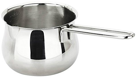 KVLDEC gravy boat set Small Stainless Steel Milk Cooking Sauce Pan Pot Cooker gravy boat with lid