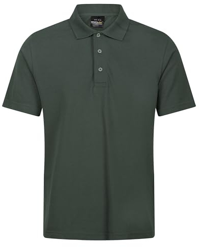 Regatta Professional Herr Pro 65/35 kortärmad polotröja baslager mörkgrön