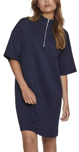 Vila VISIFFI Collo Alto 2/4 Dress/PB, Blazer Blu Marine, S