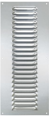 Rejilla de ventilación galvanizada con red de protección contra insectos (10 x 20 cm)