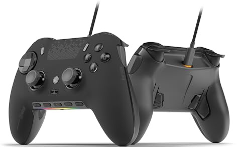 SCUF ENVISION Wired V2 (2025) PC Only Gaming Controller – Anti-Drift Thumbsticks – Five Remappable G-Keys – Remappable Back Paddles – Black