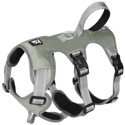 FEimaX Hundegeschirr für Mittelgroße Große Hunde Anti Zug Brustgeschirr Verstellbar Reflektierend Geschirr Hund Weich Atmungsaktiv Sicherheitsgeschirr mit Steuergriff