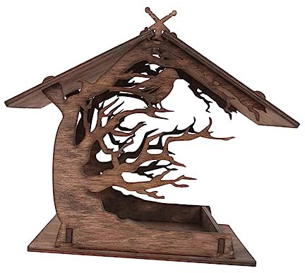 POPETPOP Diy Bird Feeder Nest Decorative Bird House for Garden Stake