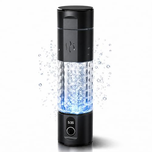 Hydrogen-3 Pro Generador de agua hidrogenada de 250 ml con membrana PEM DuPont® (Negro)