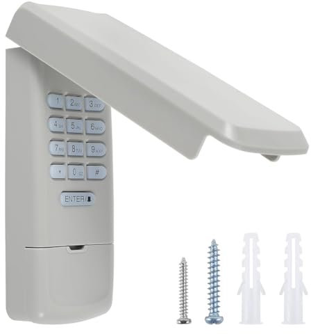 Yuattory Tastiera per aprire porte da garage, tastiera senza fili, ingresso senza chiave, compatibile con cassaforte con tastiera senza chiave 877MAX 377LM 977LM