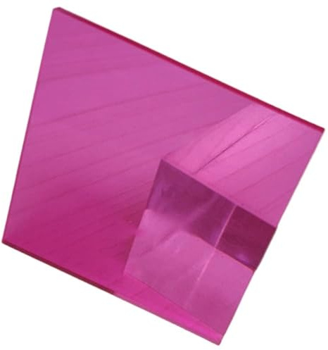 Acryl-Kunststoffplatten, Farbige Acrylplatten, 10,2 x 10,2 cm, Laserschneiden von Acrylplatten, Kunststoffplatte, extrudiertes Acryl for Kunsthandwerk, Kunstausstellung, DIY, 15 Farben erhältlich(Pink