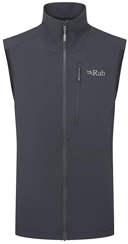 Rab Men's Borealis Softshell Vest - Lightweight Water-Repellent Gilet for Hiking & Climbing - Beluga - Medium