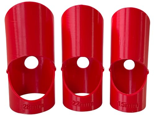 WDKXCN Pipe Lagging Insulation Foam Cutter Tool, Pipe Lagging Tool for 15mm, 22mm, 28mm, Lagging Cutting Tool, Foam Pipe Lagging Cutter Slice for Copper Pipe Insulation 45 Degree Angles (Red)