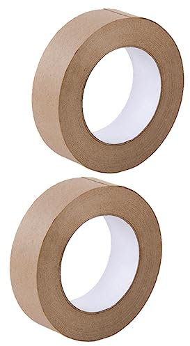 HONMEET 2rolle Multifunktions-verschlussband Aus Papier Wasserdichtes Kartonband Haushaltsverpackungsband Flatback-band Für Lagerung Und Versand Robustes Papierband Zum Versiegeln