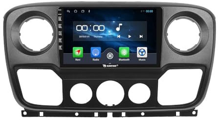Car CarPlay Android Auto Navigation Stéréo GPS Radio Caméra arrière Display 10 IPS Touchscreen Headunit Tablet Pad Lecteur multimédia pour Renault Master III 2010-2022, Quad Core 2G+64G