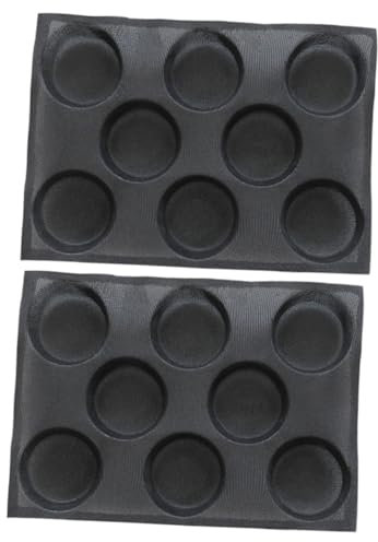 MOTHNUR 2 Pezzi Stampo Per Pane in Silicone Parà Teglia Con Griglia Friggitrice Versare Roti Stampini Per Crostate Fabbricazione Filo Mini Teglia Tonda Teglia Quadrata Gel Di Silice Black