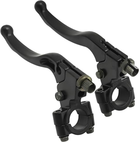 JUUDDENPARTS 1 Pair Universal 7/8 22mm Handlebar Clutch and Brake Lever Set Assembly, Replacement for Honda XR80 XR100 XR250 CRF70 CRF80 CRF100, Replacement for Stomp Z2 Z3