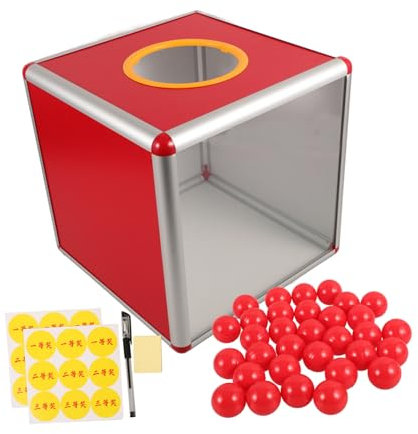 MOBUTOFU 1 Set Box Tombola Ball Behälter Spendenkoffer Tombola Tickethalter Aufbewahrungsbehälter Tombola Zubehörkoffer Spielekoffer Multifunktions Tombola Ballhalter