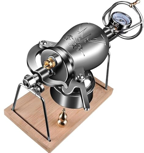 Chinese Popcorn Machine, Retro Nostalgia Mini Popcorn Maker, Old Fashion 304 Stainless Steel Mini Popcorn Popper with Pressure Relief Valve (230ML)