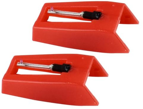 LRXIYODE Aiguille De Gramophone Stylet Pointe Pour Tourne-disque Aiguille De Rechange Rouge Sans Outil Requis