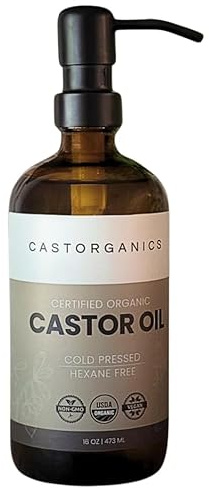 Castorganics USDA Organic, Cold Pressed, Hexane Free, Castor Oil - 16oz