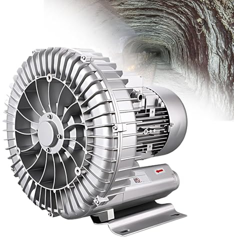 SHEUAO Soffiante Rigenerativa,Soffiante Vortex Ring, Pompa Elettrica per Aria 220V/380V per Aerazione Liquami Acquario Laghetto per Pesci,per Ventilazione Fabbriche E Seminterrato 1500W/220V