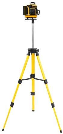 Kreuzlinienlaser 16 Linien Grün, 4x360° Laser Wasserwaage Selbstnivellierend mit Stativ & Fernbedienung, IP54, Linienlaser für Bau, Fliesen & DIY
