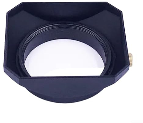 Paraluce quadrato in metallo leggero da 46 mm, perfetto per fotografia di viaggio (argento)