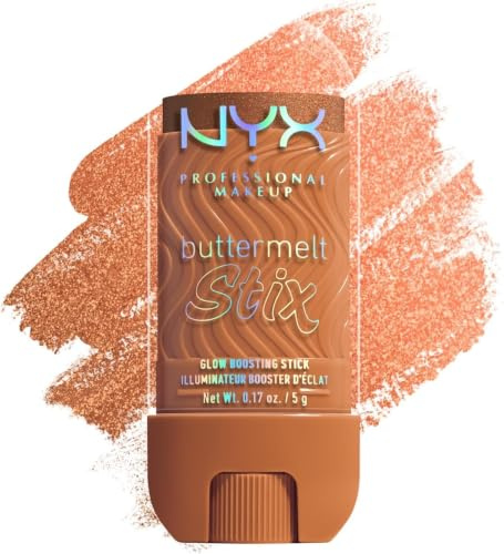 NYX Professional Makeup Buttermelt Stix, Glow Boosting Highlighter Stick mit Sheabutter & butterweicher Textur für natürlichen Glazed-Glow, wischfest & bis 8h Halt, Farbe: It's Giving Melt