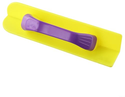 Paleta de esquina de pared interior y exterior de plástico para acabado de yeso y cemento, herramienta ranuradora para trabajos compuestos de juntas lisas, 30 x 5,5 cm (amarillo+(ángulo interior)