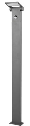 Lucande LED Luminaire extérieur Marius (Moderne) en Noir Aluminium (1 lampe,à), Borne lumineuse luminaire pour socle