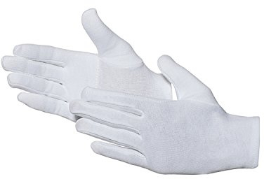 Jah Baumwollhandschuh weiß mit Handflächen- & Daumenverstärkung – robust & waschbar – für Montage, Umzug & Lager