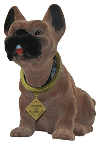 Wackel Figur Hund Boxer Wackelfigur H 20 cm groß Dekofigur mit Wackelkopf