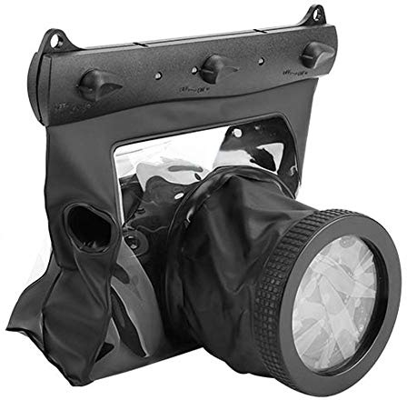 Waterproof Camera Housing Case 20 Meter Underwater Protective Pouch Bag Cover for for DSLR SLR Mirrorless Camera(Black)