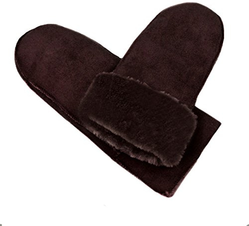 MEGAUK Damen Fäustlinge mit Warme Gefüttert - Lammfell Design Handschuhe - Kunstfell Winterhandschuhe - Winter Fausthandschuhe