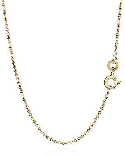 NKlaus 42cm Ankerkette 333 Gelbgold 8 Karat elegante Halskette filigrante Breite 0,8mm Collier 0,8g federleicht 9418